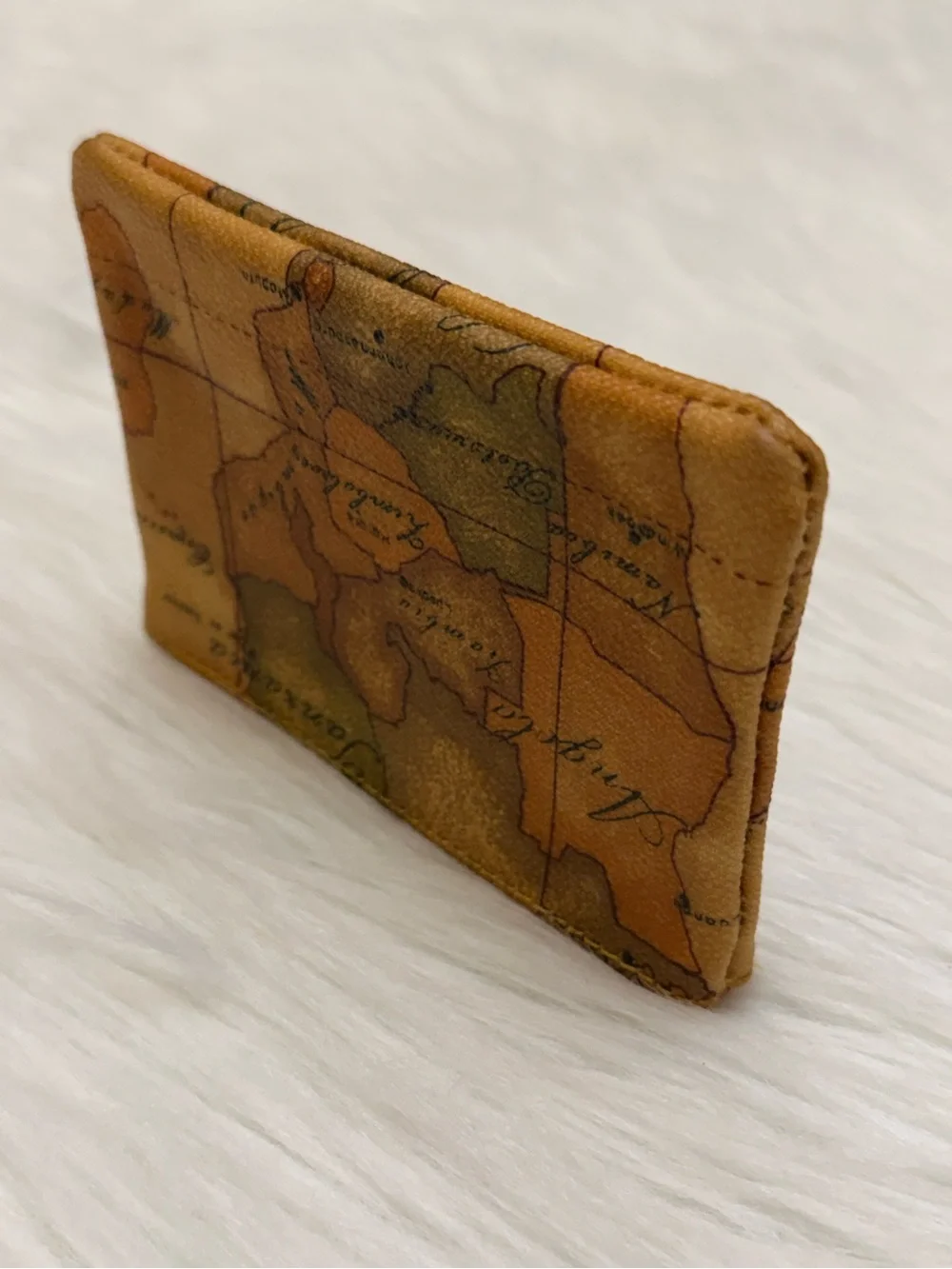 ALVIERO MARTINI - PRIMA CLASSE BROWN TAN PVC LEATHER ZIP POUCH WALLET